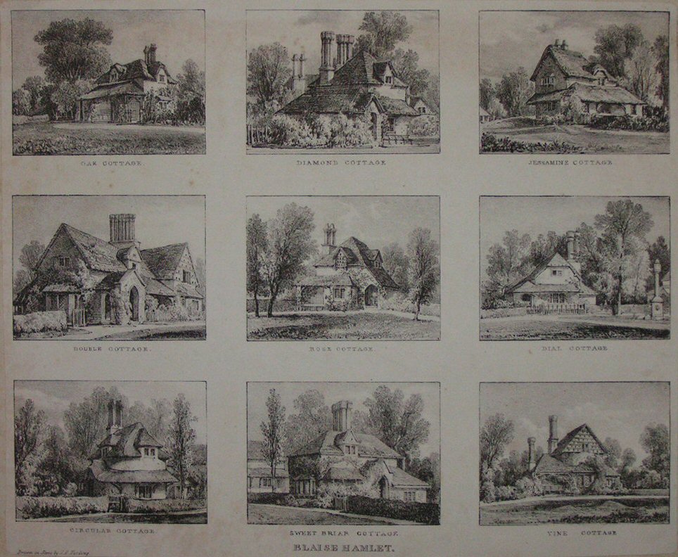 Lithograph - Blaise Hamlet - Harding